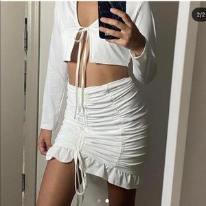 Cute white set to wear anywhere, Never Used